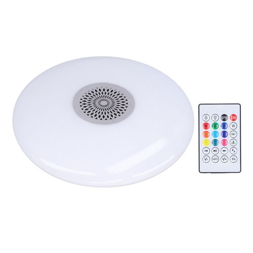 Hjlian Plafonnier Led Musical Avec Haut-Parleur Bluetooth, Telecommande Intelligente, Rvb Multicolore Changeant, 24 W, E27, 85-265 V