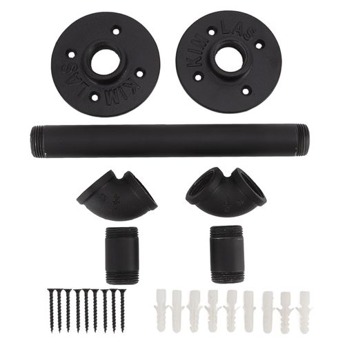 Hjlian Poignee De Porte Simple, Style Industriel Retro Europeen, En Fer Noir, Decorative, Pratique, Pour Porte De Grange, Pour La Maison