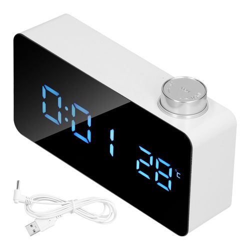 Hjlian Reveil Numerique A Led Avec Fonction Snooze Reglable Et Affichage Lumineux Electronique (Tss51b)