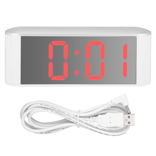 Hjlian Reveil Numerique Electronique Multifonction A Led Avec Test De Temperature, Rouge
