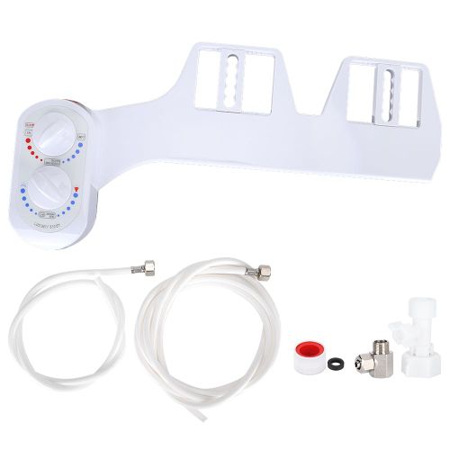 Hjlian Siege De Toilette Avec Controle De L'eau Chaude Et Froide, Accessoire De Salle De Bain Avec Double Buse, Us 9/16