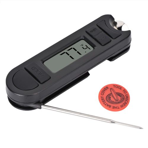 HJLIAN Thermometre de barbecue a charbon de bois, fumoir a bois, jauge de temperature