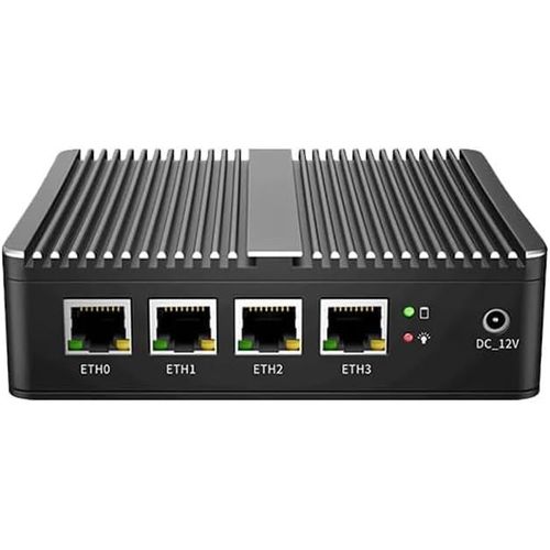Hkuxzr Micro Pare-Feu,4 Ports Lan Inter I226-V 2,5 Gbe,Sans Ventilateur,Mini Pc Celeron J4125 Quad Core,Prend En Charge Aes-Ni Barebone Routeur Pc Vpn 16 Go Ddr4 512 Go Msata(4 Go/256 Go)