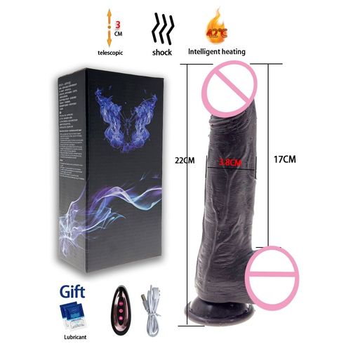 Hlm 3.8cm - Gros Gode Raliste Pour Femmes Chauffant Mastubator Tlcommande Pnis Vibrateur Automatique Tlescopique Pointe Pivotante Fort Analsex Jouet