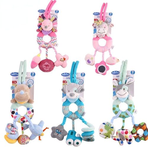 Hochets De Poussette Pour Bb, Jouet Doux Suspendu Pour Lit Mobile, Poupe Animal Mignon, lphant, Lapin, Chien, Berceau, Cloche, Jouets Pour 0-6t