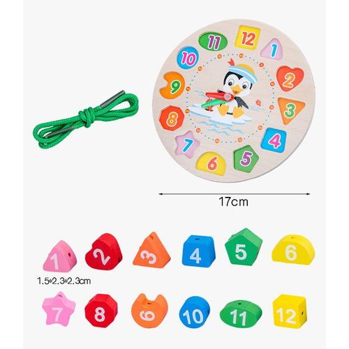 Hochets En Bois Montessori Pour Bbs De 0  12 Mois,Jeux D'instruments Musicaux,Marteau  Sable - Type Model J Clock