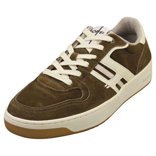 Chaussures Hoff Chatelet Pour Hommes - Baskets En Sudine Kaki Blanc - 42