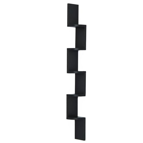 Homcom tagre D'angle Design Contemporain Zig Zag 5 Niveaux 12l  12l  120h Cm Noire