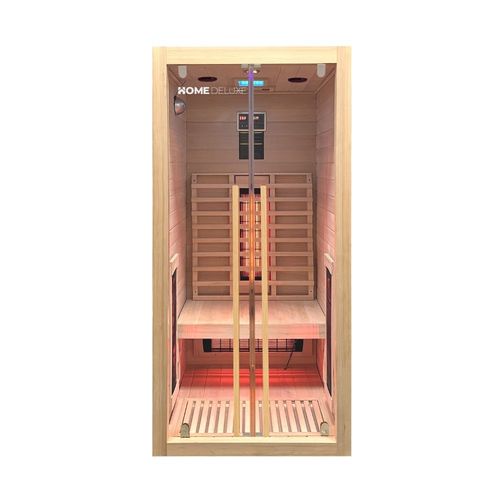 Home Deluxe Cabine Infrarouge 'sonora S' Taille: 90 X 90 X 190 Cm, Pour 1 Personne I Sauna Infrarouge, Cabine Infrarouge En Bois, Sauna Cabine Infrarouge, Cabine Chauffante Pour Sauna, Sauna