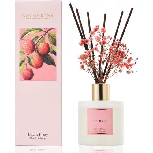 Home Fragrance Diffuser,Sparkling Lychee 200 Ml With Diffuser Sticks Reed Diffuser Sticks For Bathroom Shelf Decoration