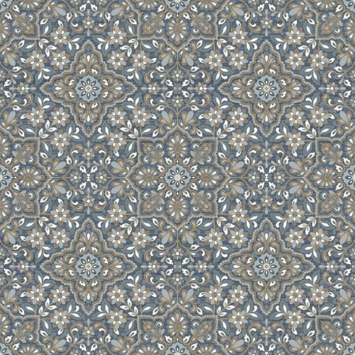 Noordwand Papier Peint Homestyle Portugese Tiles Marron Et Bleu