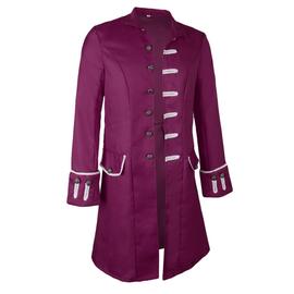 manteau long homme violet