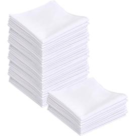 Homme Mouchoir 25 Pièces Mouchoirs Blancs en Coton Doux pour Homme