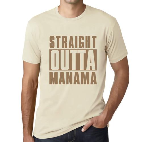 Homme Tee-Shirt Tout Droit Sorti De Manama - Straight Outta Manama - T-Shirt Graphique co-Responsable Vintage Cadeau Nouveaut