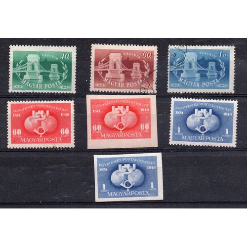 Hongrie- 2 Timbres Oblitrs Tbe- 2 Timbres Neufs (1 Avec Trace De Charnire) Et 2 Timbres Neufs Non Dentels Tbe Emission Commune