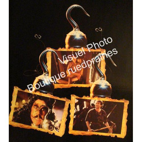 Hook Ou La Revanche Du Capitaine Crochet (Hook) -Lot De 3 Prsentoirs Miniatures Cartonns A Suspendre - Format 27x38 Cm - De Steven Spielberg Avec Dustin Hoffman, Robin Williams, Julia Roberts - 1992