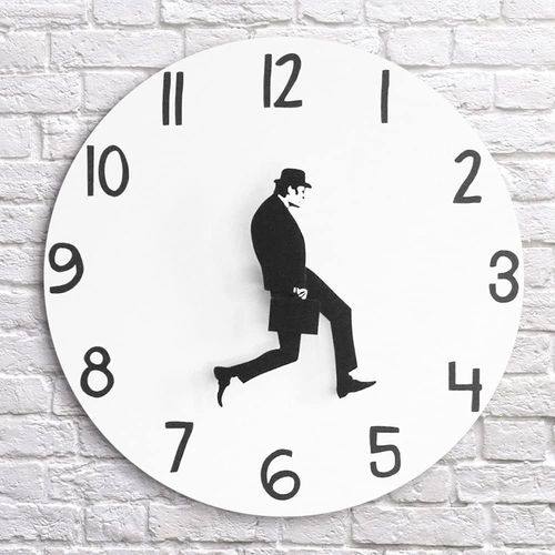 Horloge Murale 12 Pouces Ministry Of Silly Walk, Horloge Murale Comique Britannique Silly Walks, Horloge Murale Fantaisie Facile  Lire, Prcise, Silencieuse, Sans Tic-Tac,  Piles, Ronde Pour Chambre