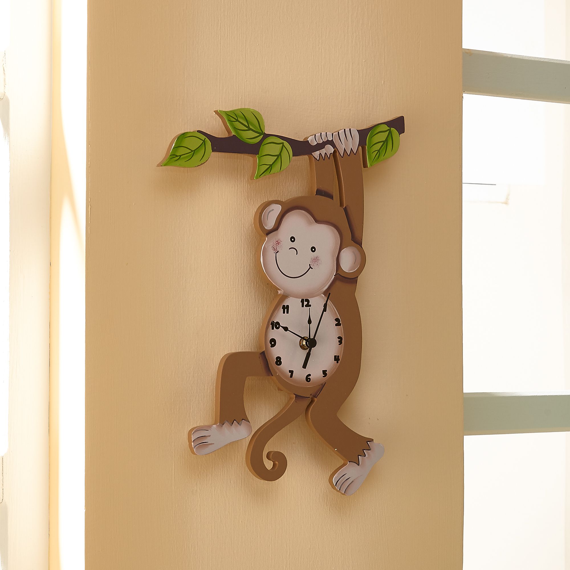 Horloge Murale Enfant Sunny Safari Pendule Bois Decor Chambre Bebe Td 0081ar Rakuten