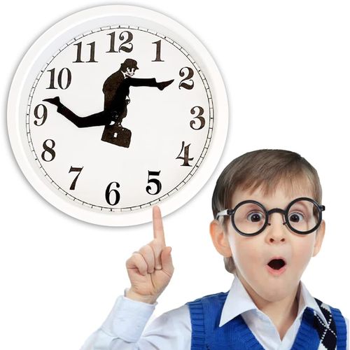 Horloge Murale Silly Walk Inspire Des Monty Python, Horloge Ministry Of Silly Walks, Horloges Murales Uniques, Horloge Murale Crative, Horloge Silencieuse Pour Chambre, Cuisine, Salon, Bureau, Bibli