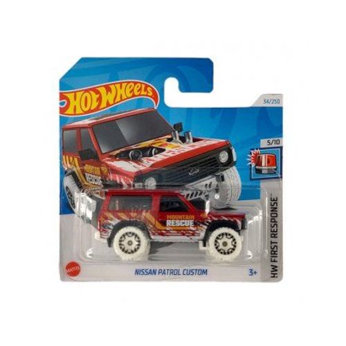 Hot Wheels 1/64 : Nissan Patrol Custom - Vehicule Tout-Terrain, Secours Montagne