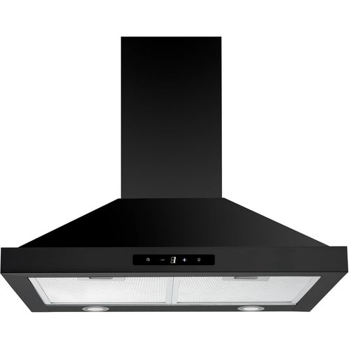 Hotte Aspirante 60 Cm, Hotte Murale Avec Touch Control, Recyclage Ou cavuation, 3 Niveaux De Vitesse, Led 2 X 1,5 W, Filtres  Charbon Inclus, Hotte Dcorative, Noir
