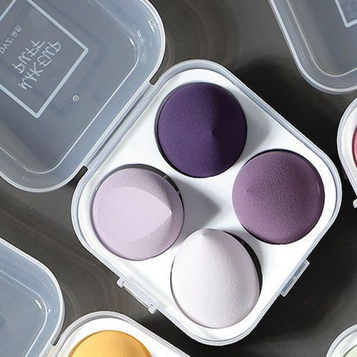 Houppette De Poudre Non Latex 4 Couleurs En Option, Bouffante De Poudre Coupe En Goutte D'eau, Houppette De Visage, Cosmtique, Coton De Maquillage