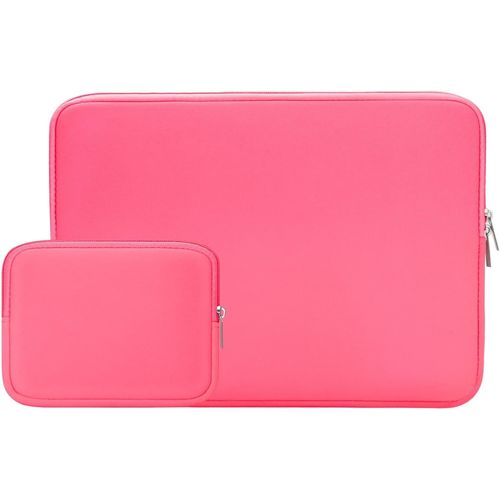 Housse 13 Pouces Ordinateur Portable De Protection Sacoche Avec Accessoires Pochette Compatible 2022 2021 Macbook 13,6 M2 A2681 13,3 Air Pro M1 A2337 A2338 A2159 A2179 A2251 A2289(Rose Vif)