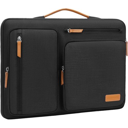 Housse 360 Pour Ordinateur Portable 17,3 Pouces, Compatible Avec Dell, Hp, Lenovo, Asus, Acer, Alienware, 17-17,3 Pouces Sac Ouvert Latrale Avec 4 Poches Zippes&poigne,Noir[Pou6262250]
