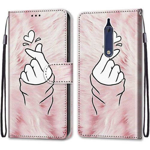 Housse  Rabat Portefeuille Pour Nokia 5,Coque En Cuir Pu Pour Nokia 5 5.2