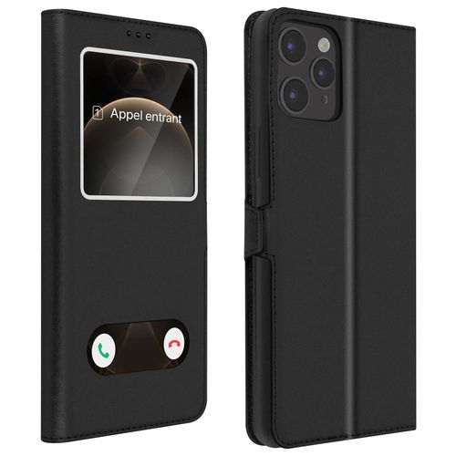 Housse Apple Iphone 12 / 12 Pro tui Intgral Double Fentre Support Vido Noir