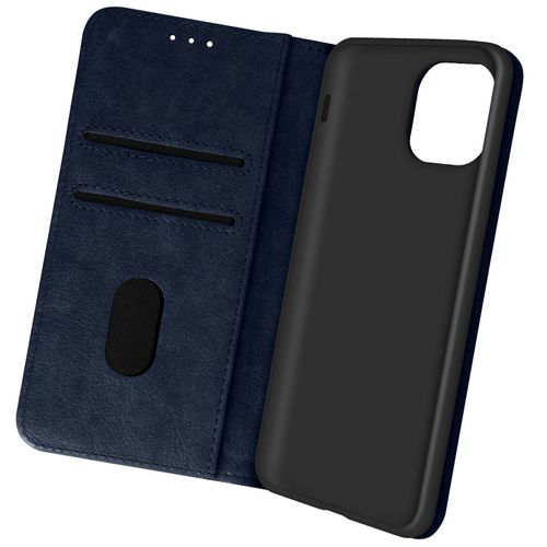 Housse Apple Iphone 13 Pro Max Clapet Portefeuille Fonction Support Vido Bleu