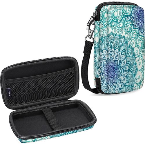 Housse Compatible avec Kodak Mini 2 Retro/Kodak Step/Kodak Mini 2 HD Imprimante Photo, EVA tui Rigide de Protection Transport Case avec Poche Intrieure/Sangle Amovible, meraude.[V1281]