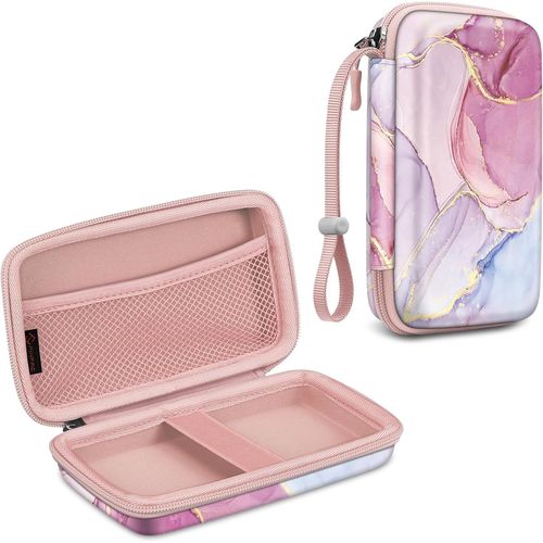 Housse Compatible avec Kodak Mini 2 Retro/Kodak Step/Kodak Mini 2 HD Imprimante Photo, EVA tui Rigide de Protection Transport Case avec Poche Intrieure/Sangle Amovible, Marbre Scintillant