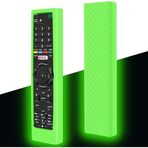 Housse Coque En Silicone Pour Tlcommande Bravia Tv Rmt-Tx100D Rmt-Tx200E Rmt-Tx300E, Antidrapant tui De Protection Pour Tlcommande (Glow Green)[NOU630536]