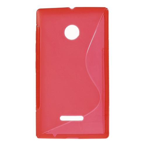 Housse Coque Souple Gel Type S-Line Rouge Nokia Lumia 435 Et 532