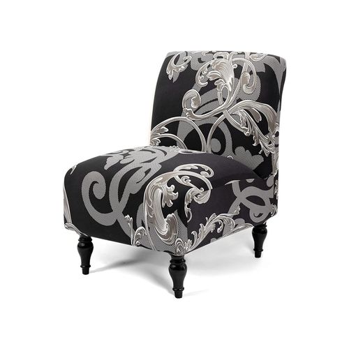 Housse De Chaise D'appoint Extensible Sans Accoudoirs, Lavable, Imprime Classique