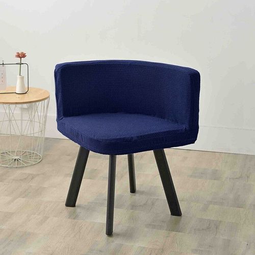 Housse De Chaise Triangulaire En Polaire Solide, Dossier Incurv,Pour Salle  Manger,Sige  Dossier Bas,Dcoration De Bureau,D'htel,De Maison,1/2/4/6 Pices - Type Navy-4 Pieces
