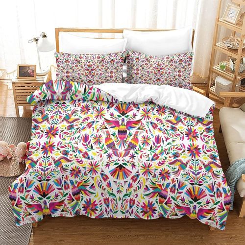 Housse De Couette Ethnique Exotique, Ensemble De Literie En Microfibre, Housse De Couette 3 Pieces Avec Taie D'oreiller, Housse De Couette Douce D'hiver Pour Hommes Et Femmes