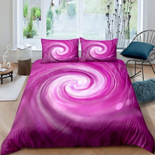 Housse De Couette Fuchsia Tie Dye, Style Tribu Exotique, Ensemble De Literie En Polyester MicrobifRe Doux Pour Enfants Gar?Ons G