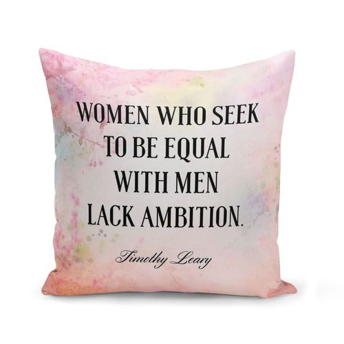 Housse De Coussin 40x40 Cm Timothy Leary Women Ambition Citation Inspirante Motivation