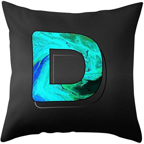 Housse De Coussin Colore En Forme De Lettre Anglaise, Taie D'oreiller Douce En Polyester, 45 X 45 Cm