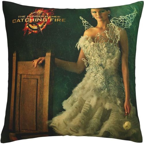 Housse De Coussin The Hunger Games - Taie D'oreiller Confortable - Housse De Coussin Carre - Taie D'oreiller Douce Pour Canap, Chambre  Coucher, Maison, Voiture Avec Fermeture clair Invisible - 45,7 X 45,7 Cm - Ensemble De 1