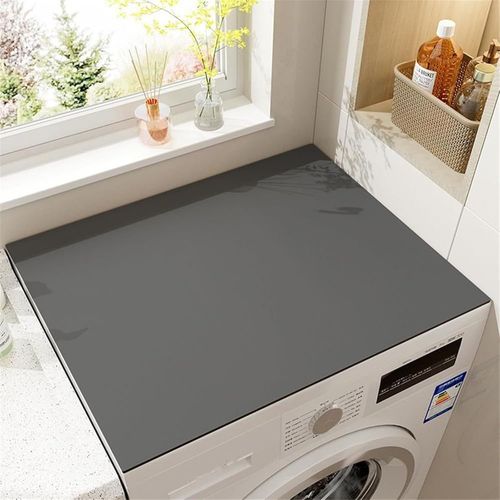 Housse De Machine  Laver Top 60x60cm Couleur Unie, Antidrapant Housse De Machine  Laver Pour Machine  Laver Ou Sche-Linge Buanderie Rfrigrateur Cuisine (Gris)[Mac0712]