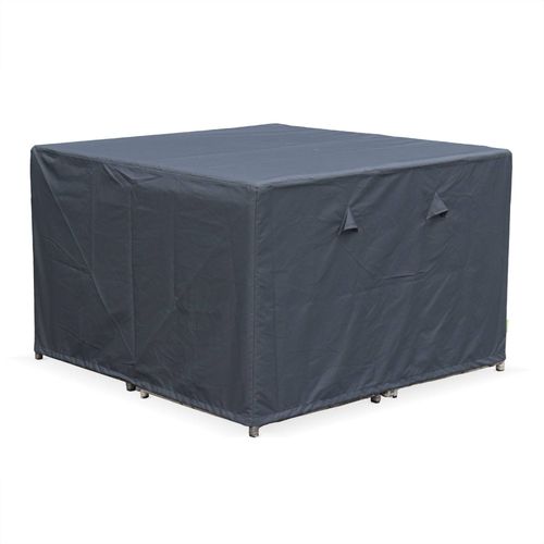 Housse De Protection 112x112cm Gris Fonc Bche Carre En Polyester Enduit Pa Pour Tables De
