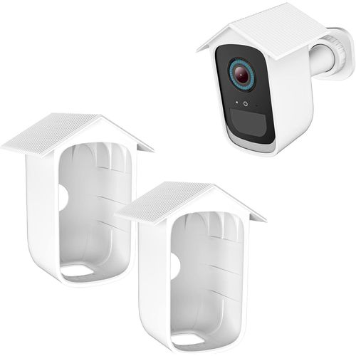 Housse De Protection En Silicone/tuis/Cuir Pour La Camra De Scurit Eufy Security Eufycam 2C Cam Et Eufycam 2C Pro, Protection Contre Les Rayons Uv Et La Pluie (Blanc)