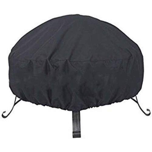 Housse De Protection Multi-Usage Pour Brasero Rond Noir Etanche A La Poussiere Avec Cordon De Serrage Pour Poele (L : 92 X 31 Cm) Goodnice