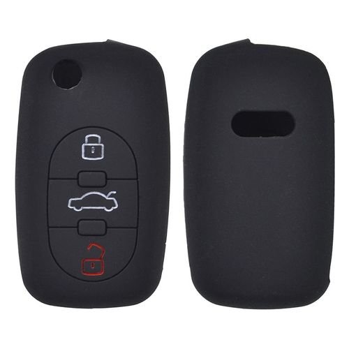 Housse de protection pour ancien porte-cls de voiture en Silicone, 3 boutons, pour Audi A2 A3 S3 A4 S4 A6 S6 RS6 A8 Tt Allroad, tui pliable pour tlcommande