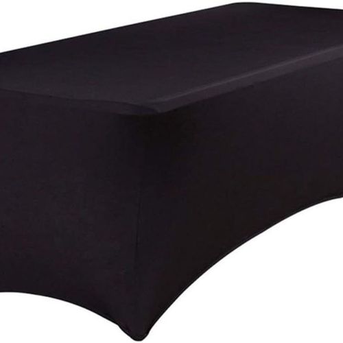 Housse De Table Rectangulaire En Spandex Extensible De 8 Pieds Pour S'adapter Aux Tables De Bar Klb