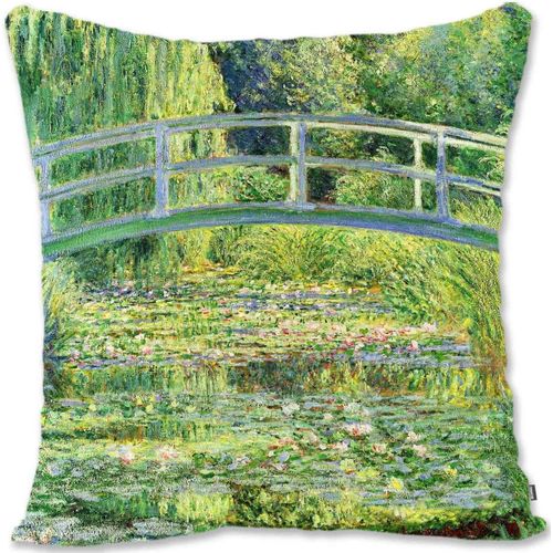 Housse De Taie D'oreiller Dcorative, Art Paysager, Monet, Iris Et Nnuphars, Mo-Water Lily Pond Mo