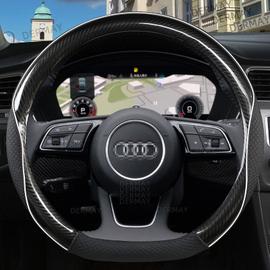 Housse de volant de voiture en cuir microfibre et Fiber de carbone, accessoires pour Audi A1